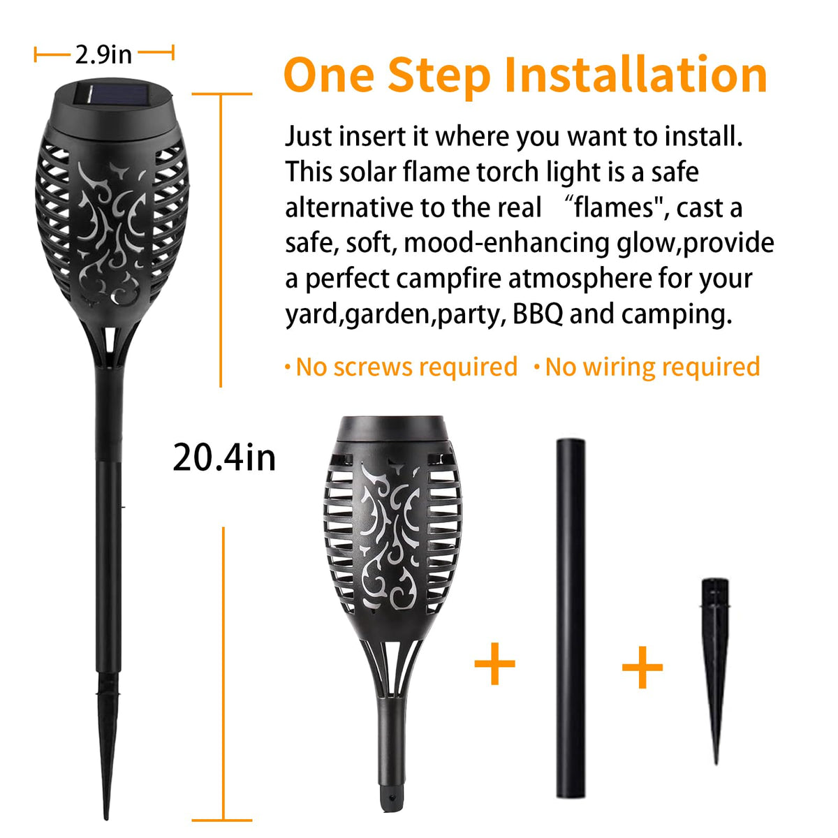 LinkMejor Luci Solari Esterni, Luci Torcia Solare Halloween