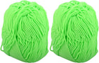 LinkMejor Family Handmade Crochet Scarf Hat Sweater Slipper Shawl Yarn String 100g 2pcs Green
