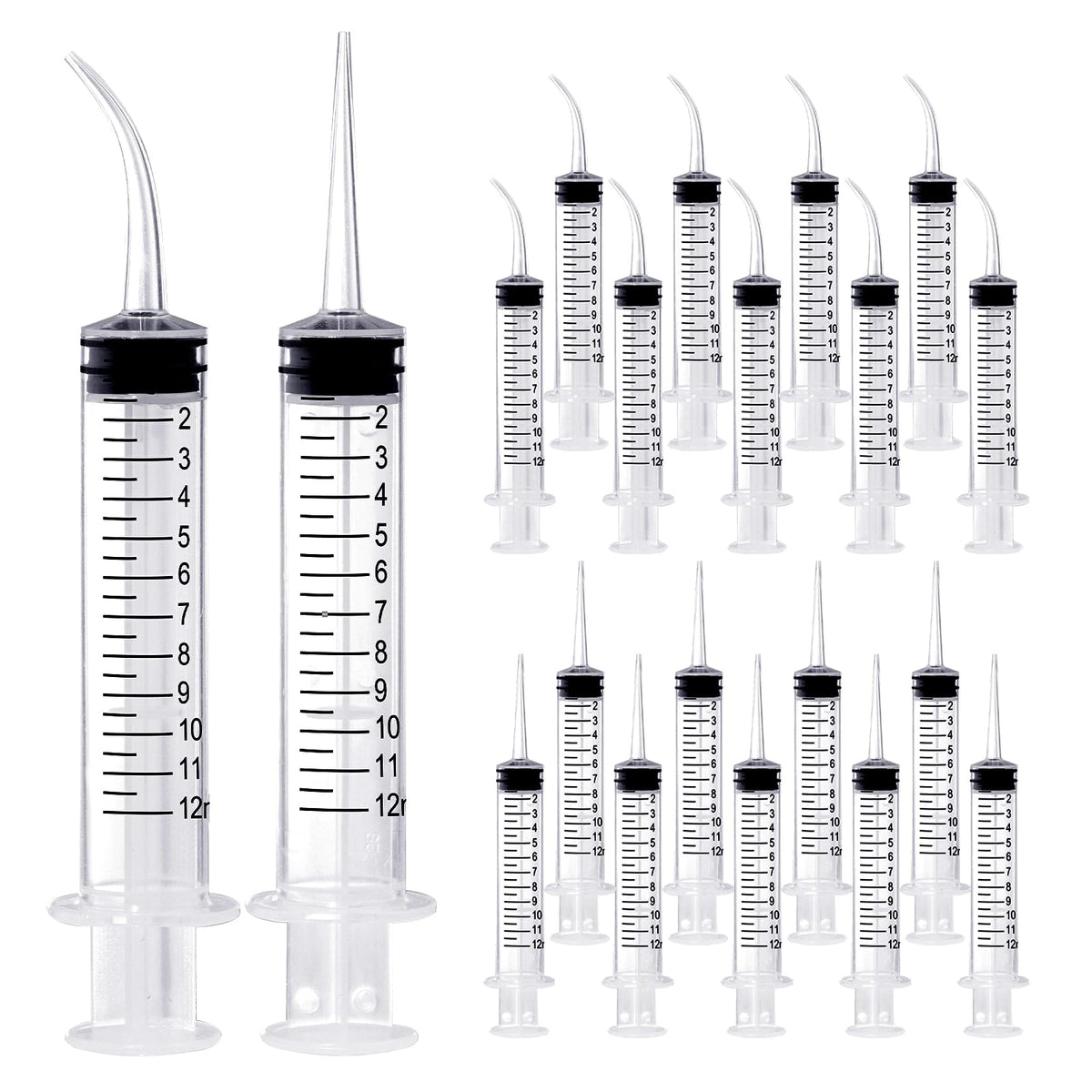 치아이림지 주사기, 12ml 치료 주사기 (20개 세트)