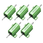 25W 16 Ohm 5% Aluminum Housing Resistor Screw Tap Chassis Mounted Aluminum Case Wirewound Resistor Load Resistors Green 5 pcs