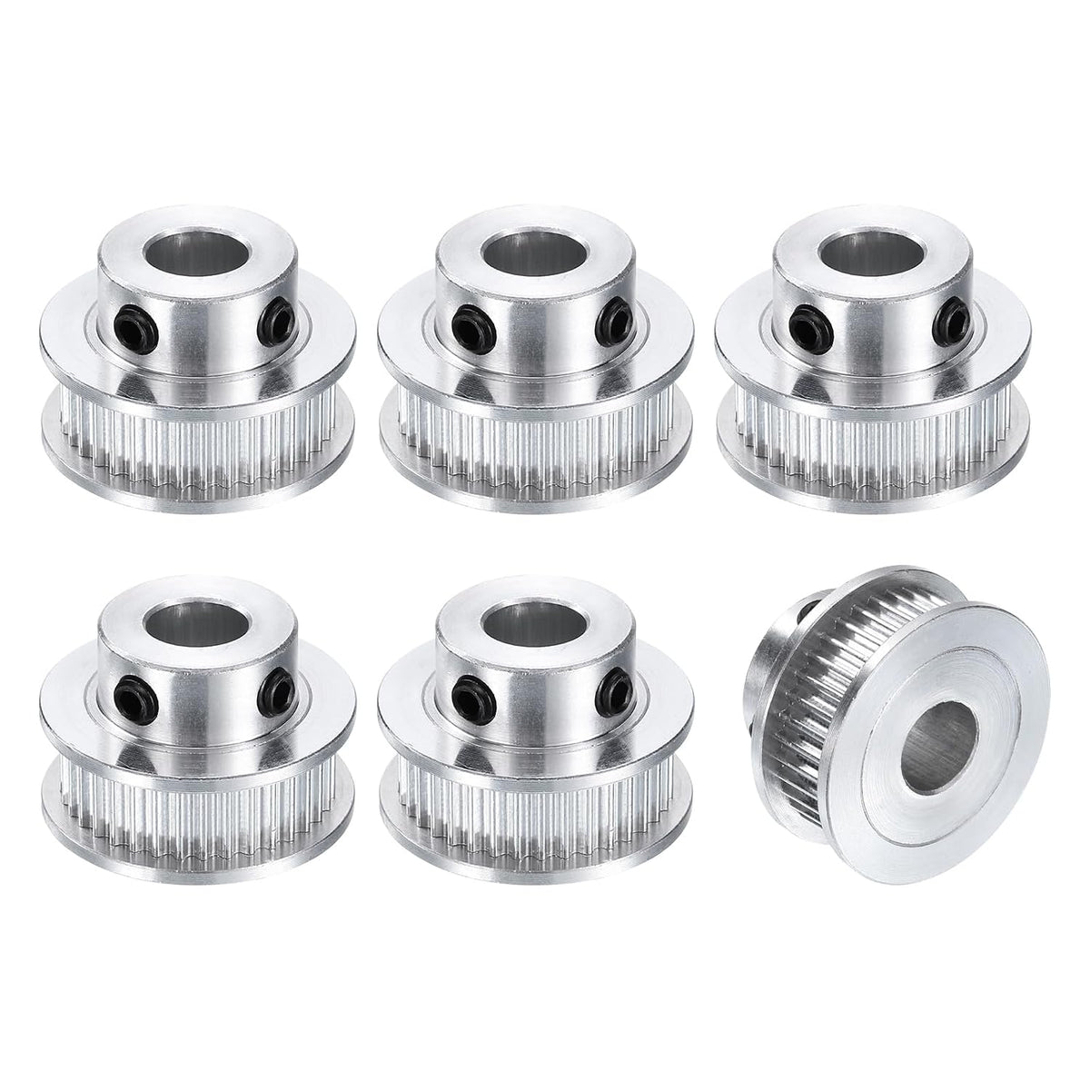 6pcs GT-2 36T Pulley Synchronous Wheel 8mm Bore, Aluminum Timing Pulley 36 Teeth, Fit Width 6mm Timing Belt for 3D Printer CNC Machine