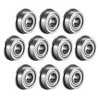 F605ZZ Flanged Ball Bearing 5x14x5mm Double Metal Shielded (GCr15) Chrome Steel Flange Rip Bearings 10pcs