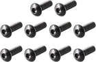 M3 x 10mm Alloy Steel Hex Socket Button Head Screws Black 100 Pcs
