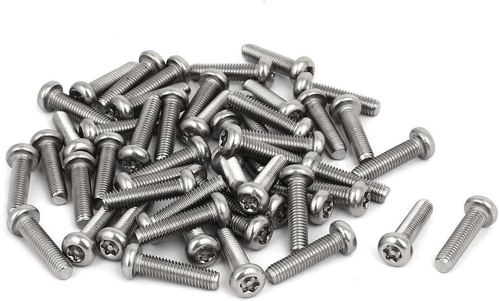 M5 x 20mm 304 Stainless Steel Torx Security Pan Head Machine Screws 50PCS