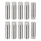 8x30mm 304 Stainless Steel Dowel Pins, 10Pcs Knurled Head Flat Chamfered End Dowel Pin, Wood Bunk Bed Shelf Pegs Support Shelves Fasten Elements