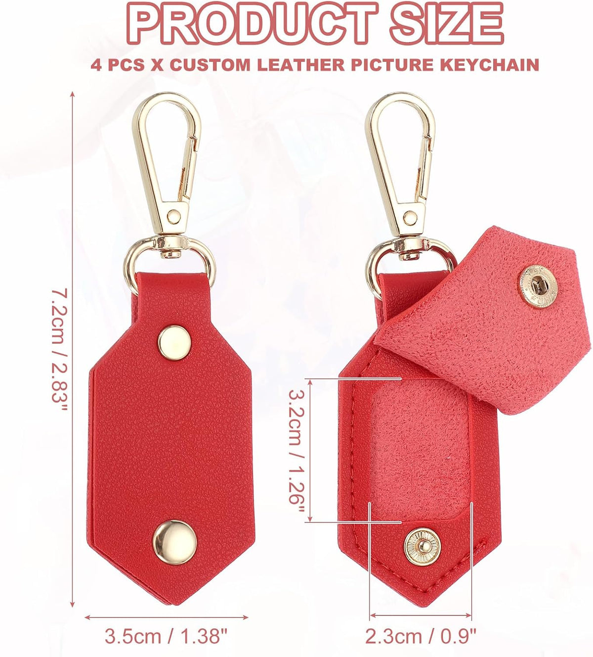 Leather Photo Custom Keychain, Personalized Picture Key Chain Present Customized Keychain