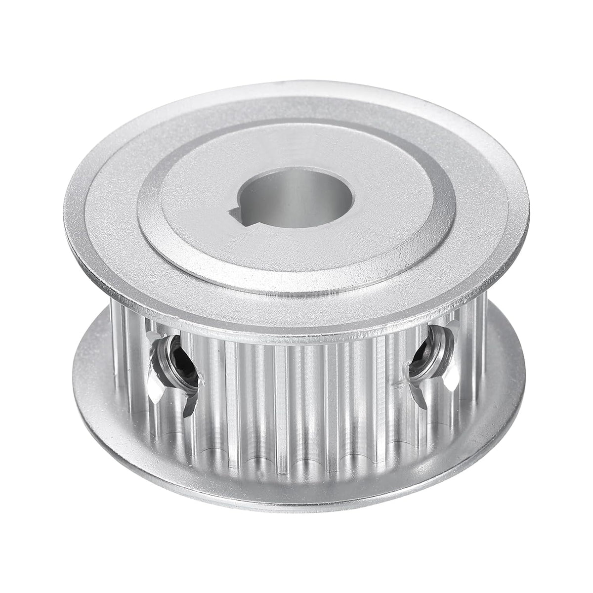 5M-24T-1/2B Timing Belt Pulley 1/2" Bore, 24 Teeth Aluminum Alloy Synchronous Wheel with Keyway, Pitch 5mm Tooth for 15mm Width Belt