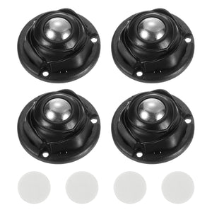1Set Roda de Roda de Rolo Autoadesivo, 45x45x25mm Pulley Adesivo, Rotação Universal de 360° para Coffee Maker Toaster Storage Bins Lixeira (Branco)