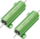 50W 3.9 Ohm 5% Aluminum Housing Resistor Screw Tap Chassis Mounted Aluminum Case Wirewound Resistor Load Resistors Green 2 pcs