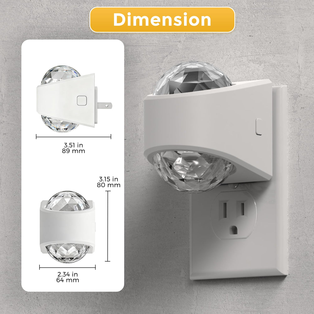 LinkMejor Lumière de Nuit, Projecteur de Lumière de Nuit avec Capteur Crépuscule à Aube