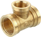 Brass Tee Pipe Fitting, G3/4" x G1/2" x G3/4" 3 Way T-Connector for Gas Transport Connect Pipelines, 1pcs