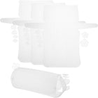 4Pcs Plastic Mesh Canvas Sheet, 17.1 x 15.7 Inch Plastic Mesh Sheet for Crochet Purse Making, Blank Canvas for Embroidery, Crafting, DIY Project, White (Medium, 23 cm)