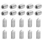40Pcs Set Screws M3x6mm 304 Stainless Steel Cone Point Hex Socket Grub Screws for Machinery, Home Repairs, and Fixtures Silver