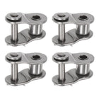 4Pcs #40 Chain Offset Half Link Roller 1/2" Pitch Stainless Steel Standard Chain End Connector Split Links for 08A Chain