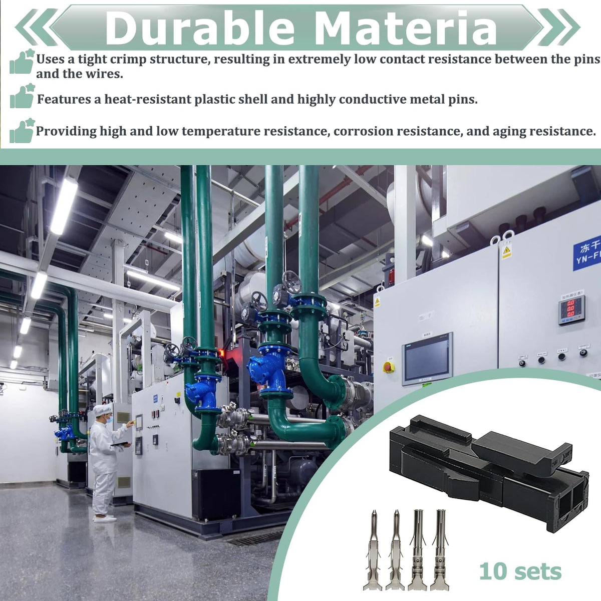 10 Sets 2 Pin Connector Kit Compatibel met Molex Micro-Fit 3.0 Dubbele Rij