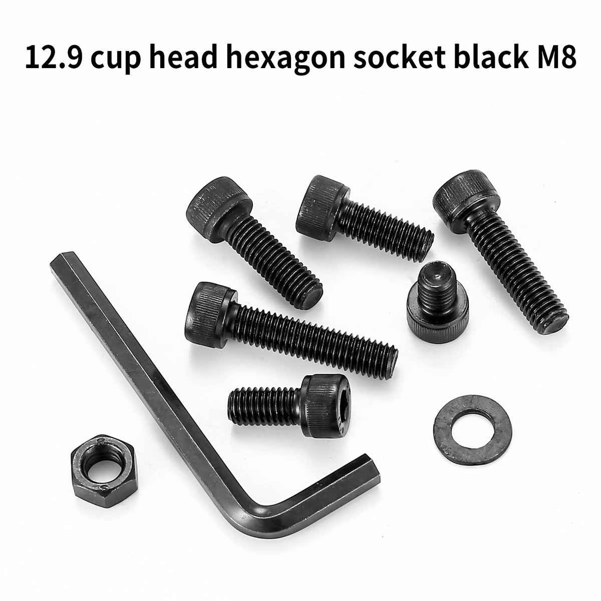 112 Pcs M8 Schroeven Set, M8 Moeren en Nutsen Assortiment Kit