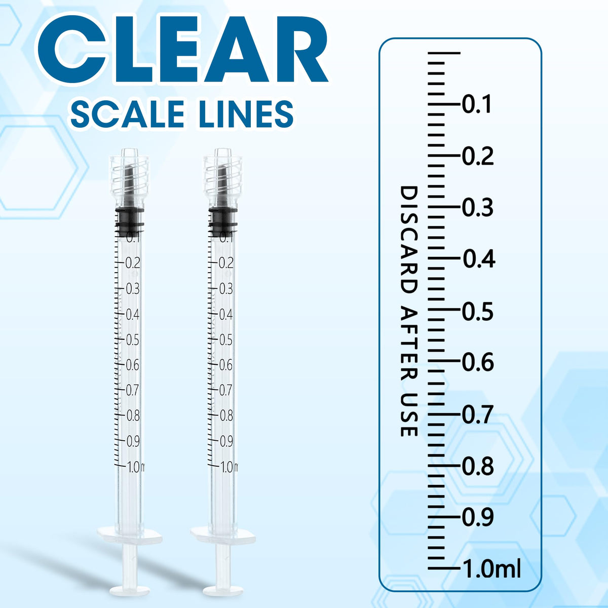 Syringe 1 ml, Syringe Luer Lock 25Ga 1"1cc, 20 sztuk