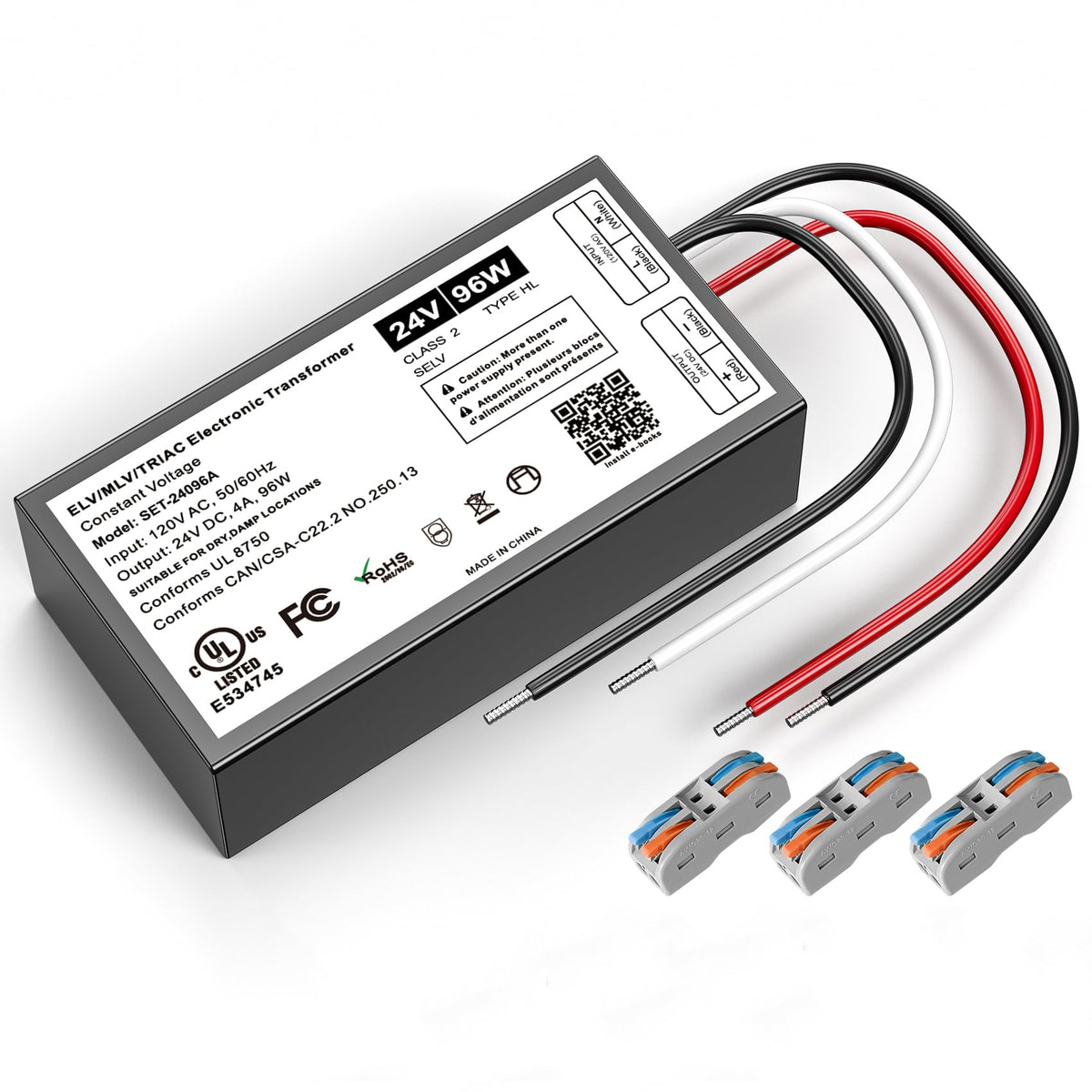 Dimmbare LED-Trafo 24V 96W, Triac ELV/MLV LED Umformer & Netzteil
