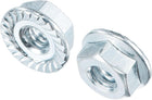 #10-24 Serrated Flange Hex Lock Nuts, Carbon Steel Zinc Plated 50pcs