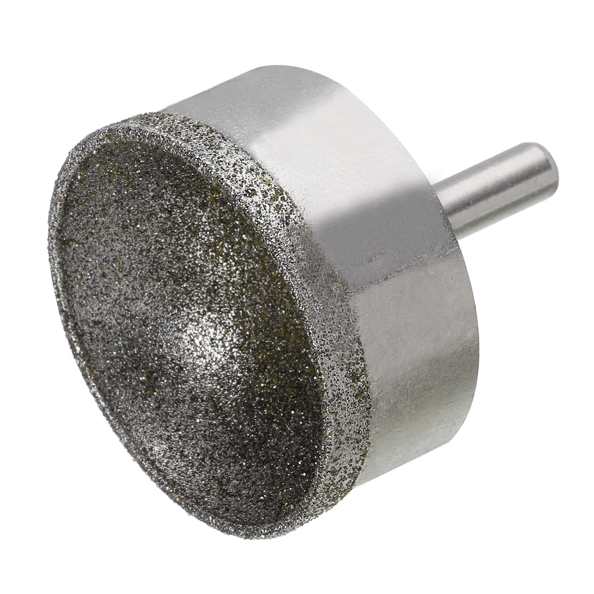 Diamond Grinding Mounted Point, 40mm 100 Coarse Grits Spherical Concave Head Bead Fine Grinding Bit for Jade Amber Stone Beeswax Glass