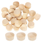 120Pcs Wood Button Plugs, 13mm/0.51" Flat Head Hardwood Screw Hole Plug Wooden Caps Buttons Wood Plug for Furniture Woodworking Craft Decor (14.5mm x 13mm)