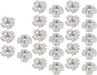 M6 x 8mm Four Pronged Tee Nuts Captive Blind Inserts 25pcs for Wood Furniture