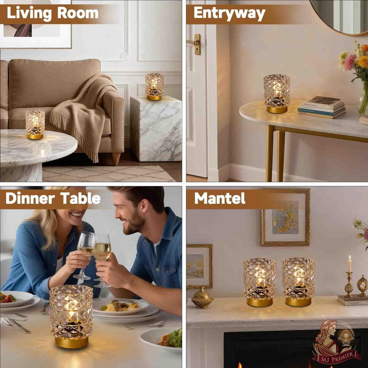 Lámpara de batería con temporizador, pequeña lámpara de mesa inalámbrica, paquete de 1 unidad de oro