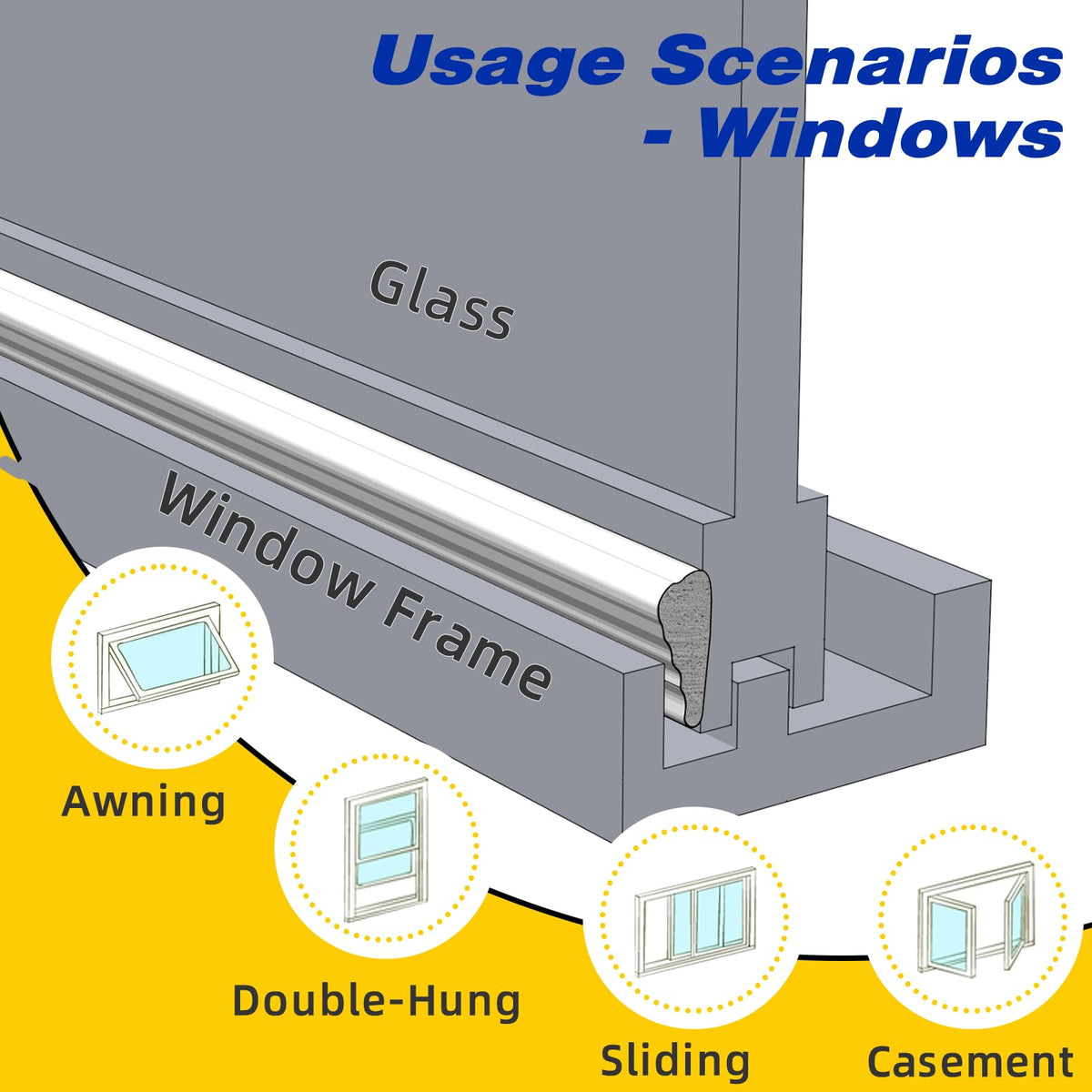 Weather Stripping Door Seal Strip for Door Frame,Winter Window Insulation