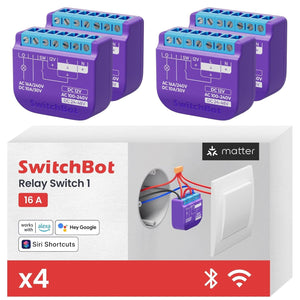 مفتاح مقياس الطاقة المدمج مع مكرر بلوتوث ومحطات الاتصال الجافة، متوافق مع Alexa/Apple Home/Google Home/Matter (يحتاج إلى مركز)، 2.4 جيجا هرتز، 16 ألف آمبير