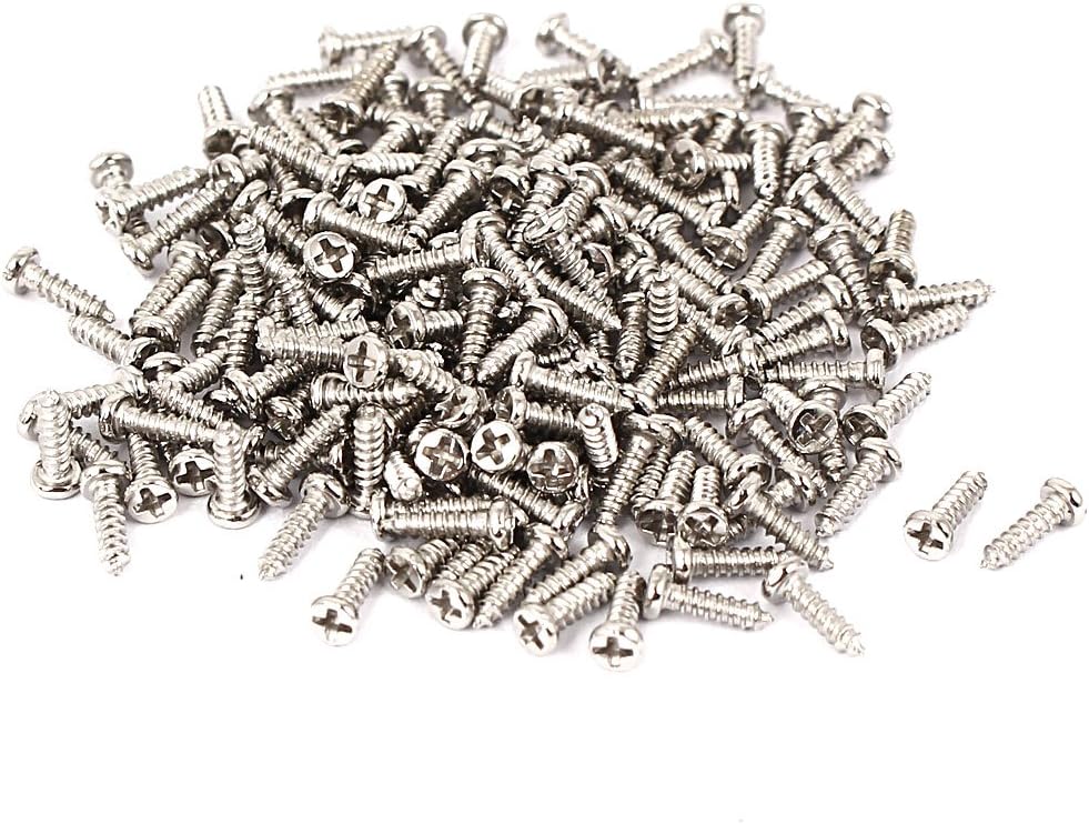 M1.4x5mm Thread Nickel Plated Round Head Self Tapping Screws 200pcs