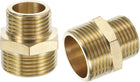 Brass Pipe Fitting, 4Pcs G3/4 Male x G1/2 Female Reducing Hex Nipple, Garden Hose Adapter, Pipe Fittings Connect for Water, Gas, Oil Pipelines