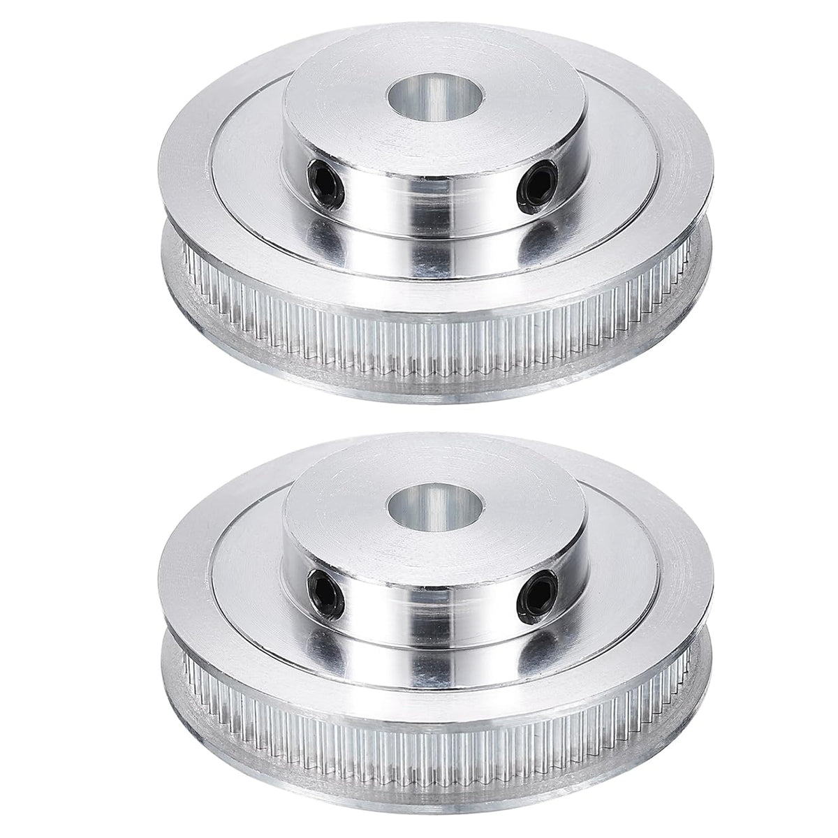 2pcs GT-2 Pulley Synchronous Wheel 80 Teeth 10mm Bore, Fit with 6mm Width Belt, Aluminum Alloy Timing Pulley Wheel for 3D Printer, CNC Machine