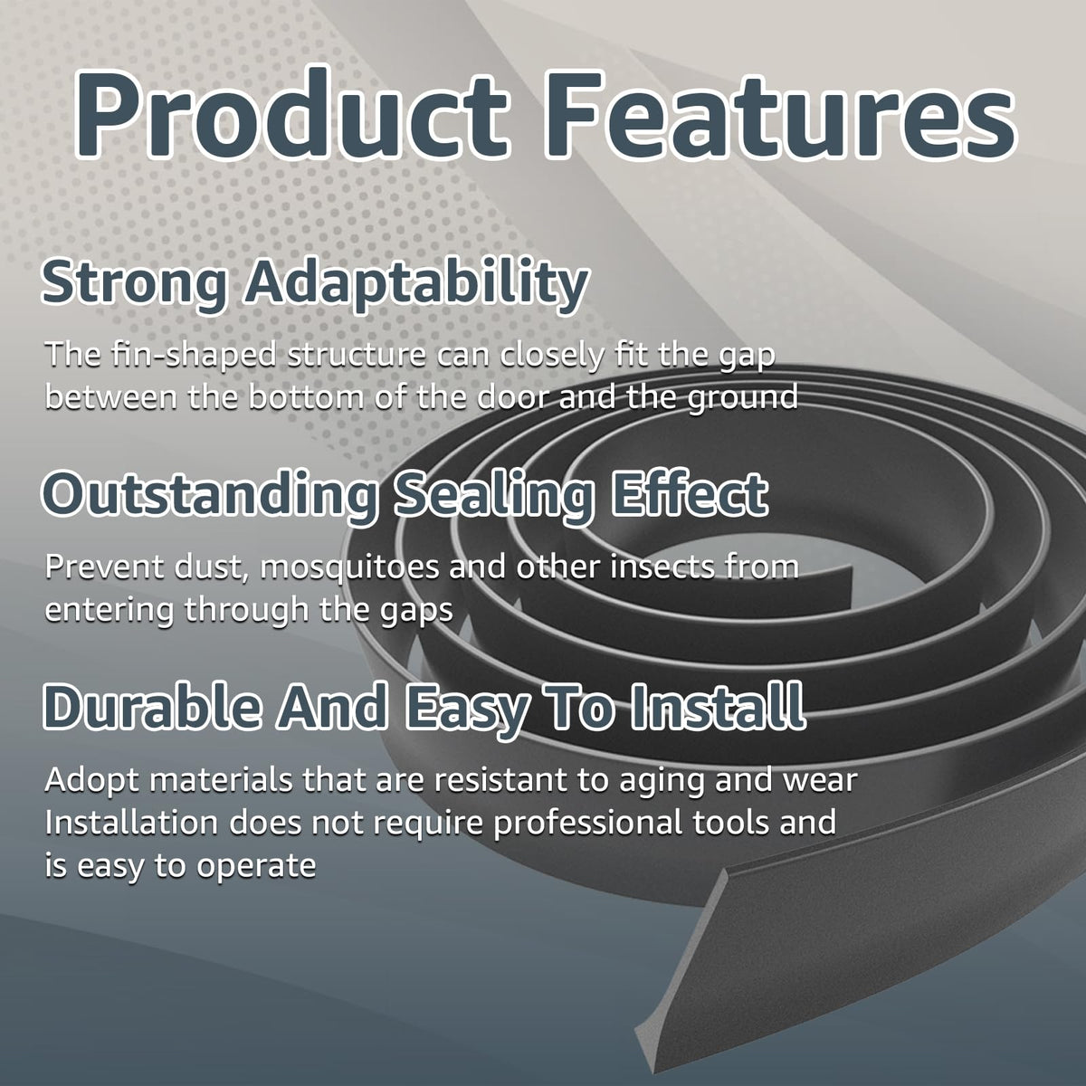 2 Pcs Pengganti untuk Andersen Storm Door Botton Sweep Fin Weatherstrip