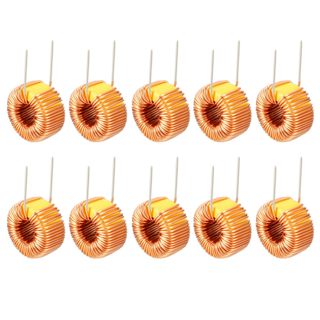 10Pcs Vertical Toroid Magnetic Inductor Monolayer Wire Wind Wound 120uH 3A Inductance Coil