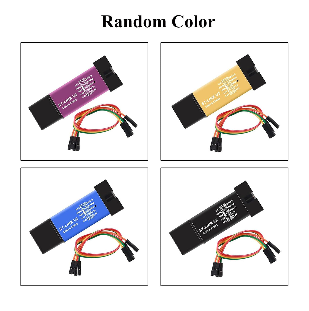 LinkMejor ST-Link V2 Emulator Downloader Programmer STM32F103C8T6 STM8 STM32 z Kablem (Losowy Kolor)