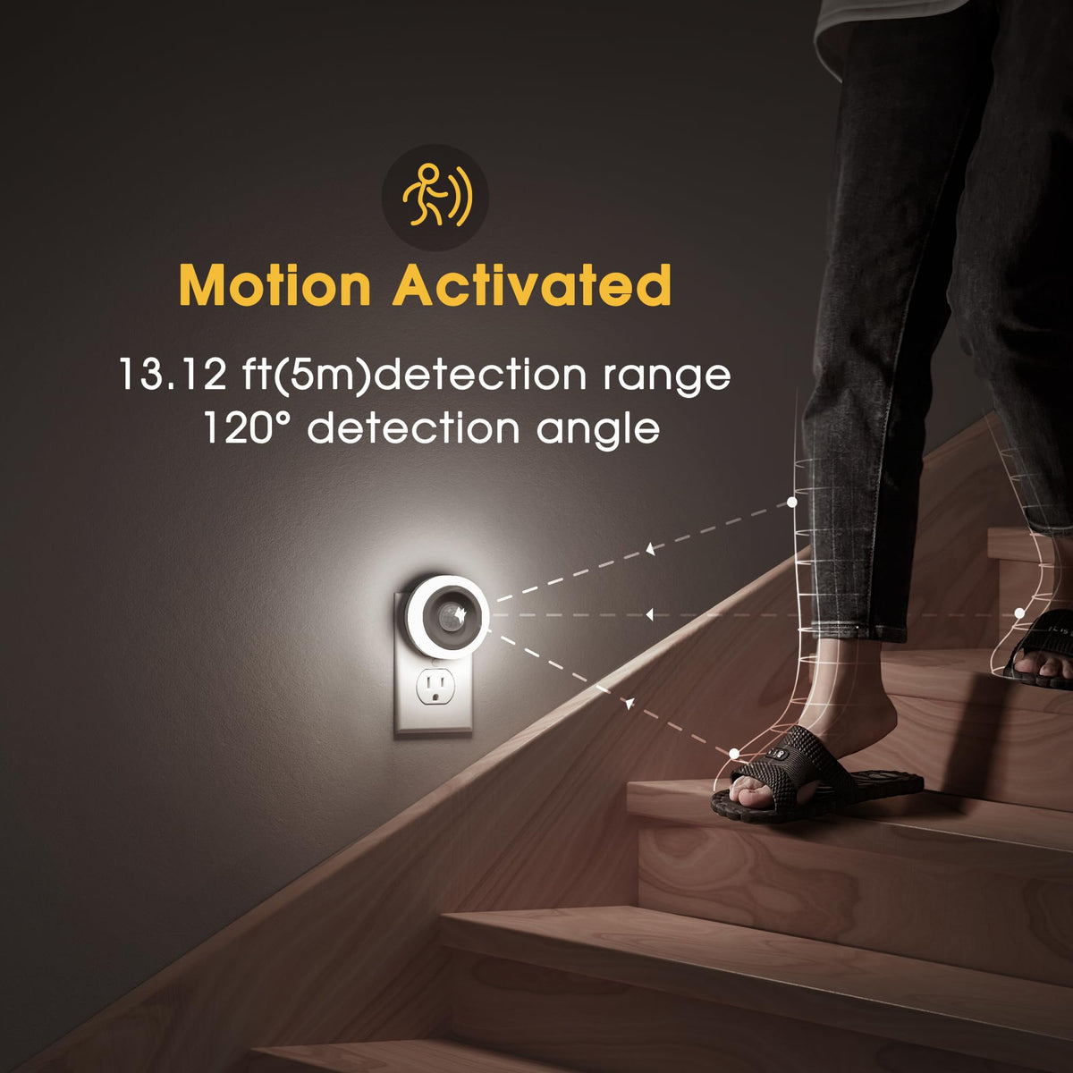 LinkMejor Motion Sensor Night Light, [4 Pack], Night Lights Plug into Wall