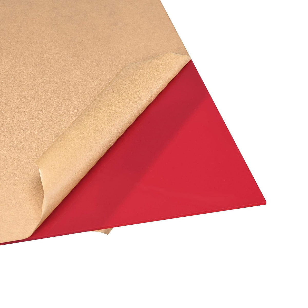 Red Cast Acrylic Sheet,12" x 12",3mm Thick,Plastic PMMA Acrylic Board for Signs Display Projects,Craft