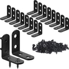 LinkMejor 18PCS L-formet hjørnebrace, rustfritt stål hjørnebrace