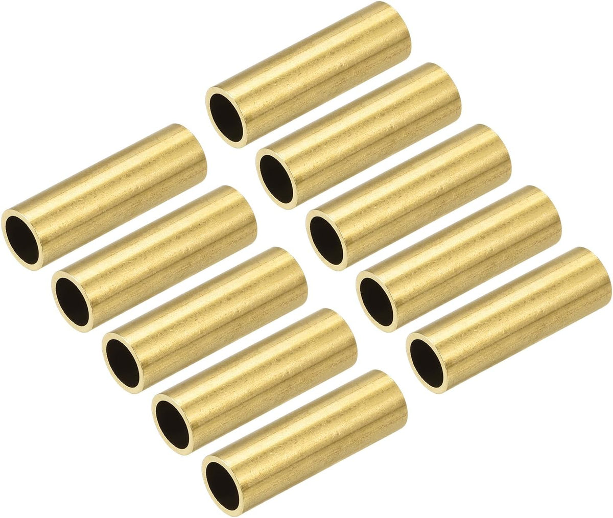 Brass Tube 9.5mm OD 1mm Wall Thickness 30mm Length Pipe Tubing for DIY 12 Pcs