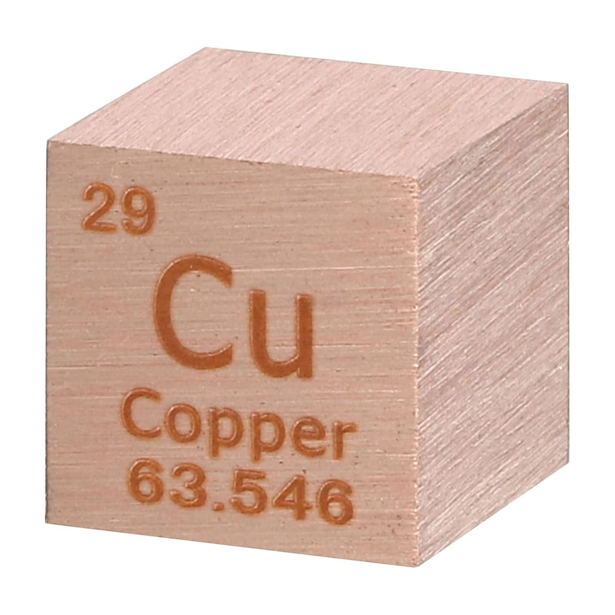 Copper Cube, 0.5 Inch High Density Metal Element Cube Metal Density Cube for Chemical Elements Collection Science Education Experiment Application, Yellow