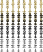 5/6/8/9mm Ball Head Stud Rivets Screw Back, 64Pack Round Head Button Nipple Rivet for DIY Leather Craft Handbag Belt, Multicolor
