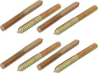 M8x80mm Carbon Steel Zinc Plated Hanger Bolt 40mm Machine Screw + 40mm Wood Screw 8pcs
