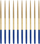 Diamond Needle File Set 3mm x 140mm, Round Files Titanium Coated Tools for Metal Wood Stone Glass, 10pcs