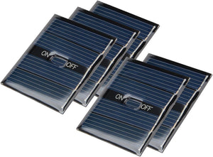 5Pcs 2V 100mA Poly Mini Solar Panel Moduł DIY Lalki Oświetlenie Akumulator Z Przełącznikiem WŁ/ WyŁ 50,5mm x 40,5mm