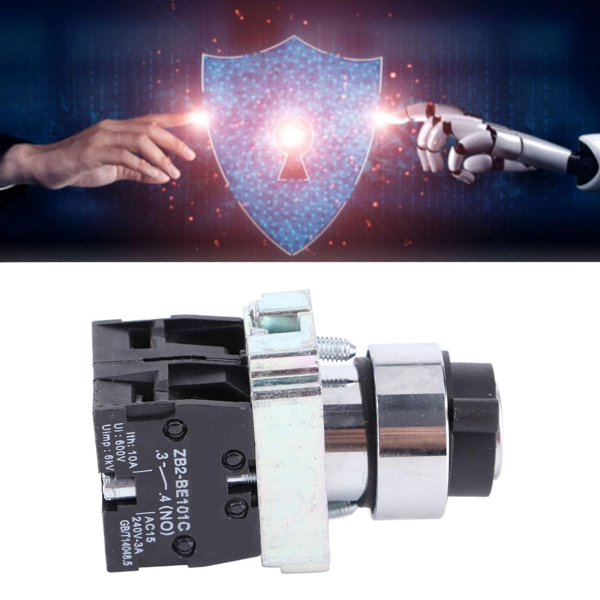 LinkMejor 2 Position Key Switch Self Reset Power Lock Conversion Rotation Locking Key ZB2‑BE101 ZB2-BE102C 240V-3A