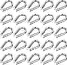 3/16" M5 Stainless Steel Thimble, 304 Stainless Steel Wire Rope Cable Thimbles Rigging Marine Grade, Silver 25Pcs