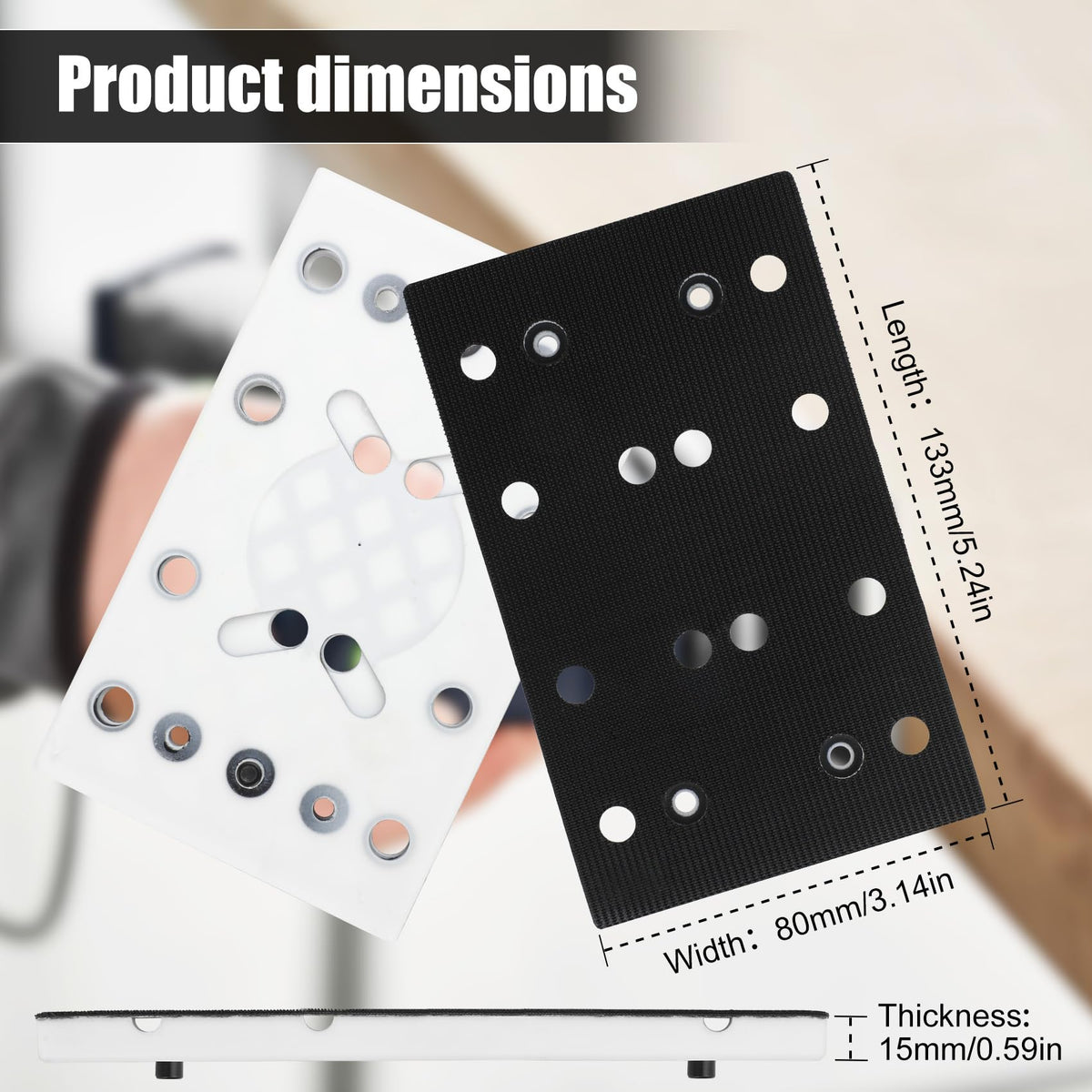 LinkMejor 489252 RTS 400 Erstatnings StickFix Sanding Pad 2-Pack