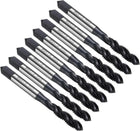 8pcs Spiral Flute Thread Taps M6 x 1 H2 Metric Machine Threading Tap Bit, Nitrided Coated Screw Tapping Repair Tool, M2 High-Speed Steel (HSS6542)
