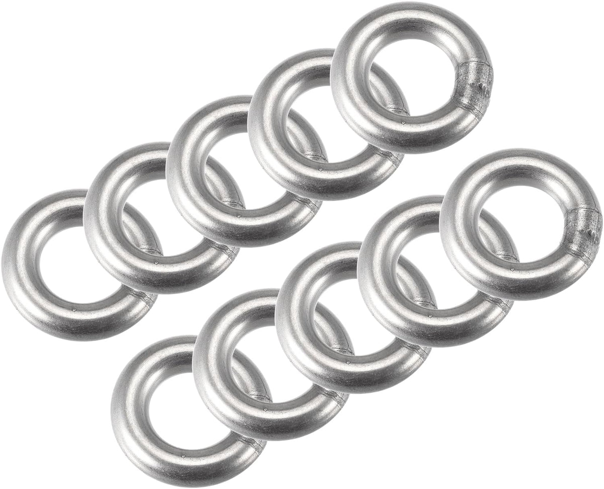 304 Stainless Steel Welded O Ring 20mm(0.79") Outer Dia. 5mm Thickness 10pcs