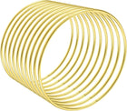 LinkMejor Metal Craft Hoops Rings 100mm(4") OD for DIY Wreaths, Macrame Projects 10pcs